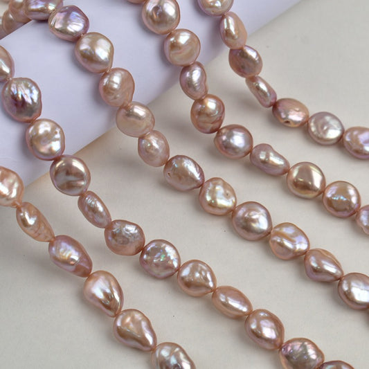 1071 11-12Mm Intense Purple Baroque Button Pearl