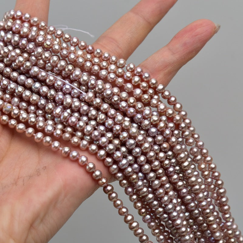 1110  4-5Mm purple nearly round pearl