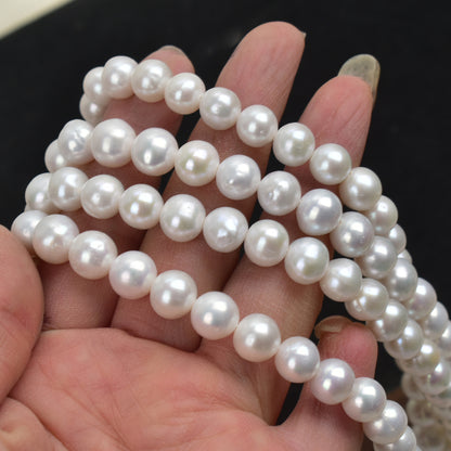 1143 8-9Mm Edison Round Bar Natural Freshwater Baroque Pearl DIY Jewelry Accessories Material