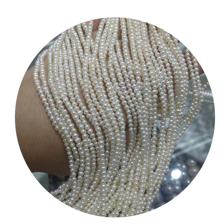 1116  Natural freshwater strong light very fine pearl 3-4mmDIY loose bead accessories