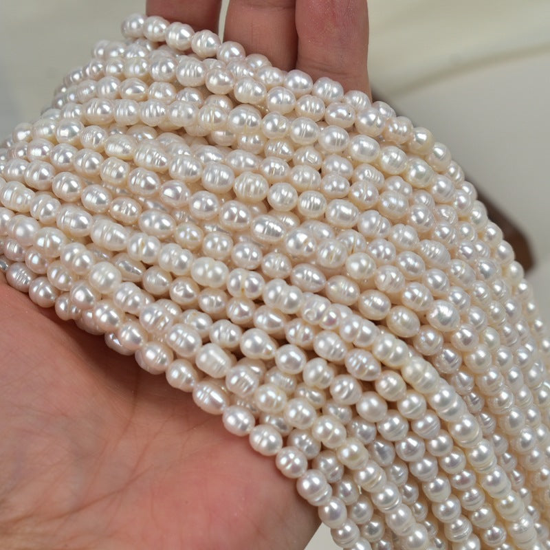 1031 Natural Freshwater Pearls 5-6mm Strong Light Rice Beads DIY Loose Beads