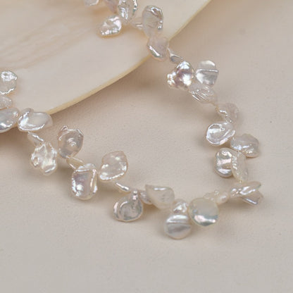 1081 Natural Silver Grey White Gold Panax Notoginseng Petals Baroque Natural Freshwater Pearl