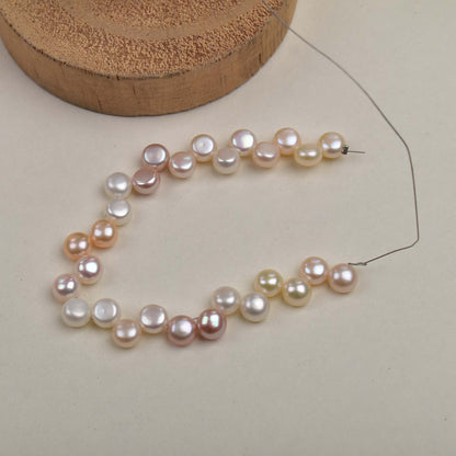 1042 Natural Freshwater Real Pearl Loose Beads 7-8mm DIY Handmade Materials