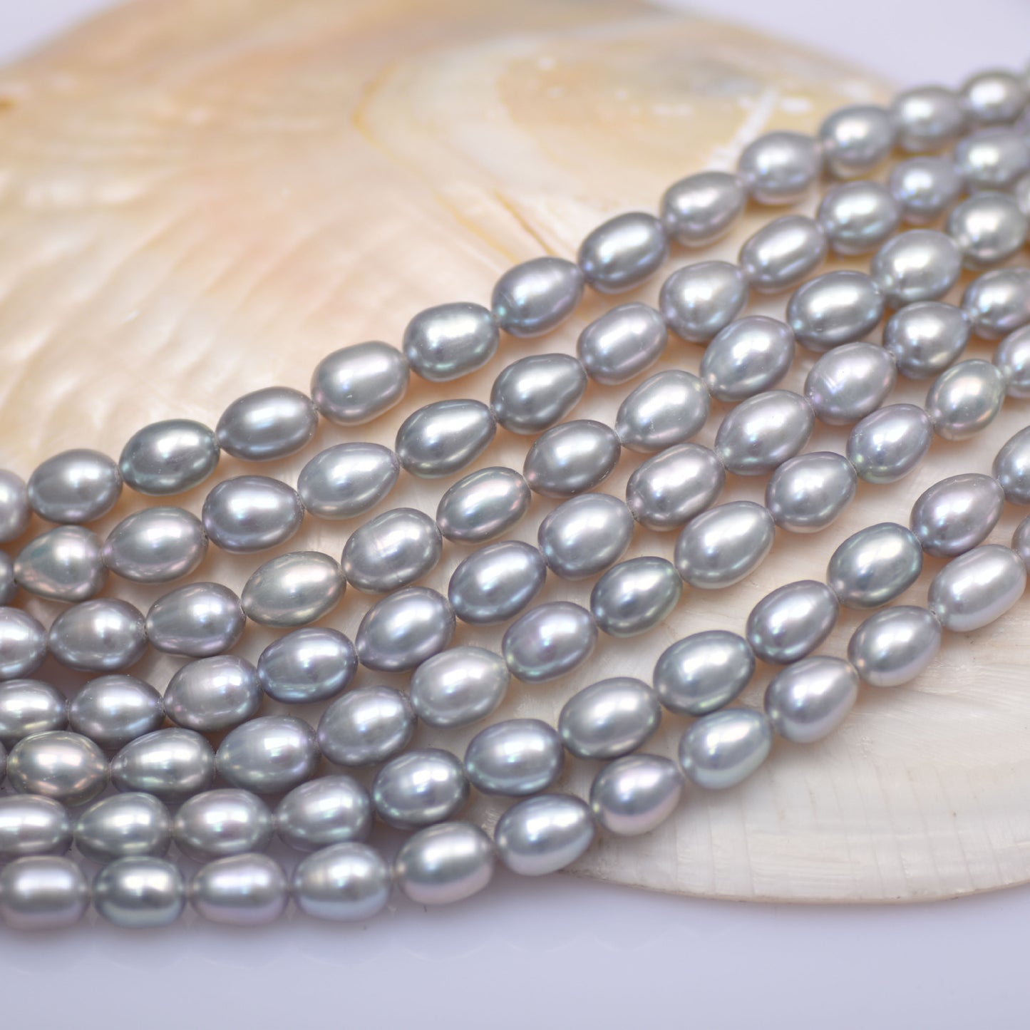 1038 gray natural freshwater pearls about 7-8mm DIY handmade beads jewelry beads