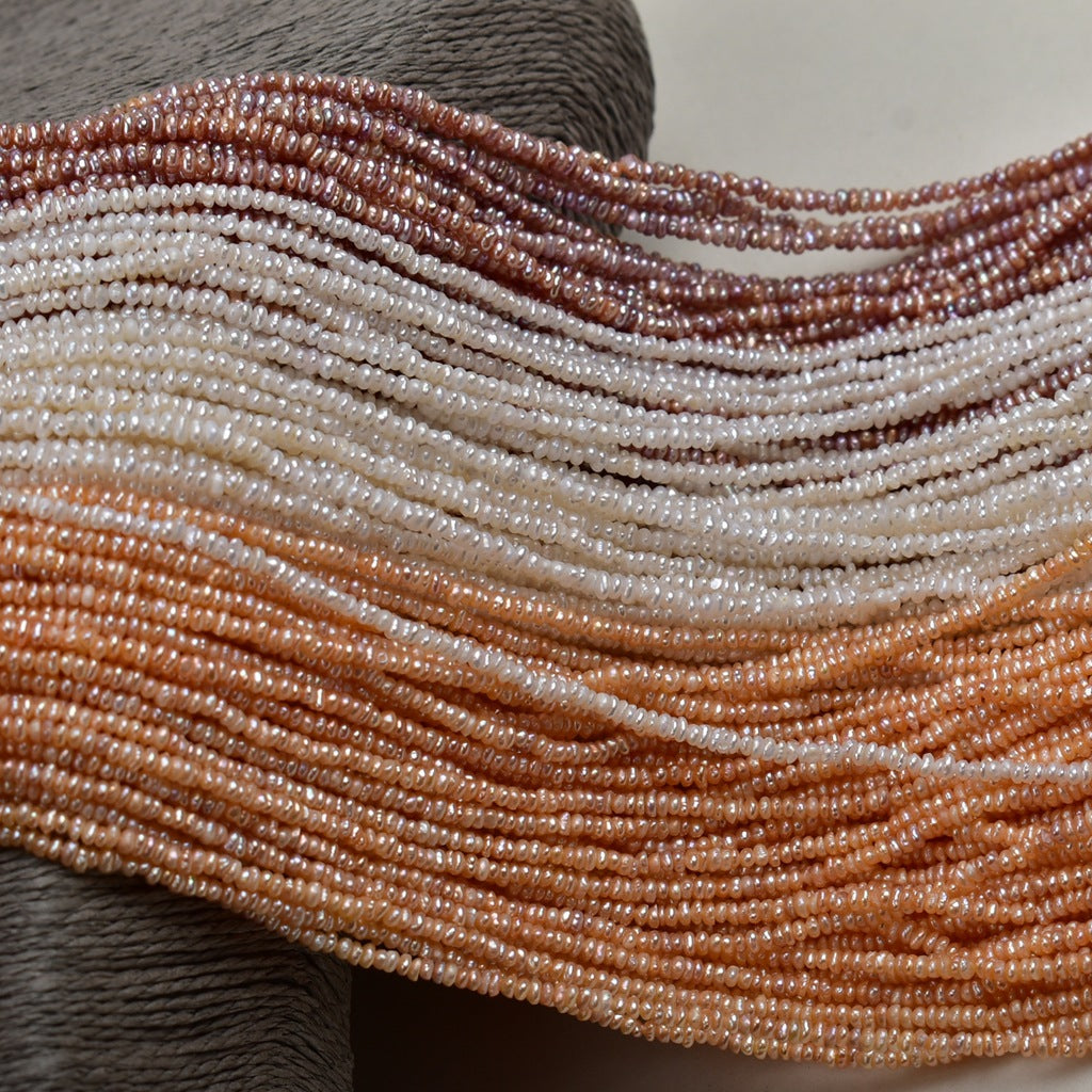 1246 manufacturers wholesale 37cm long natural freshwater pearl 2-2.5 mm