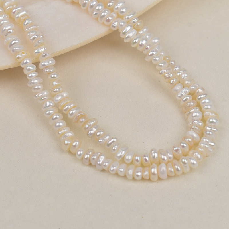 1255 4-5mm Irregularly Stacked Baroque Natural Freshwater Real Pearl Small Pearl Jewelry Accessories Necklace Material