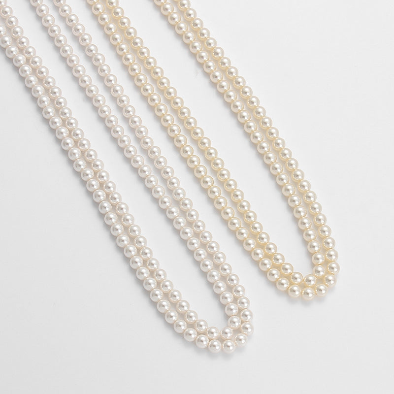 120Cm Pearl Necklace, Wear More Fa Zhengyuan Imitation  + Chain Stacked, Wear Women's Long Sweater Chain