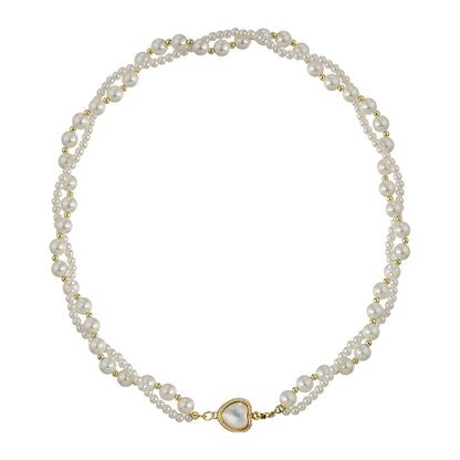 Pearl Necklace Ladies Premium Double Winding Twist French European and American Fritillary Love