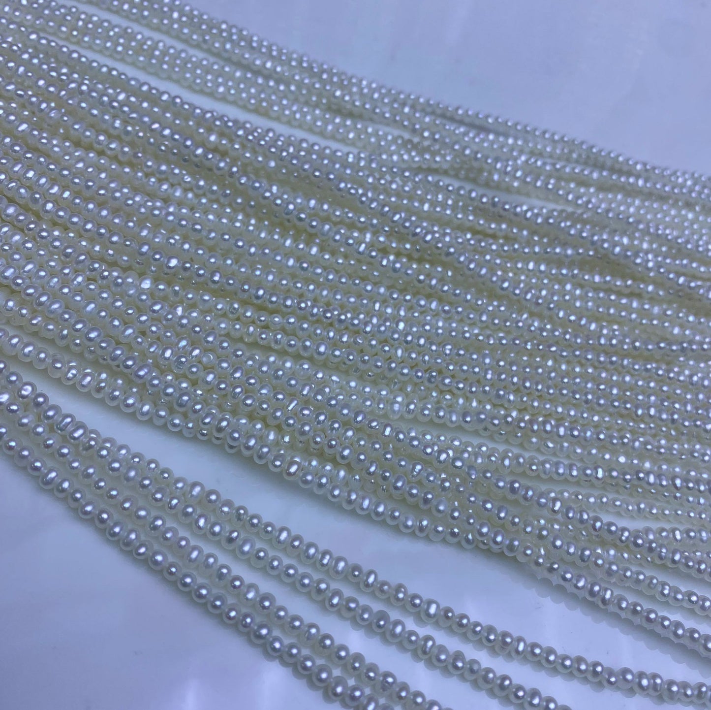 1156 cost-effective 2-3mm strong light, round small pearl natural fresh water, pearl necklace work in progress