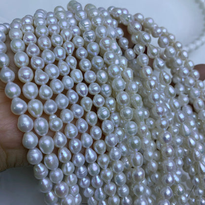 1097 Baroque Droplet Pearl 5-6-7 mm Irregular Natural Freshwater Pearl