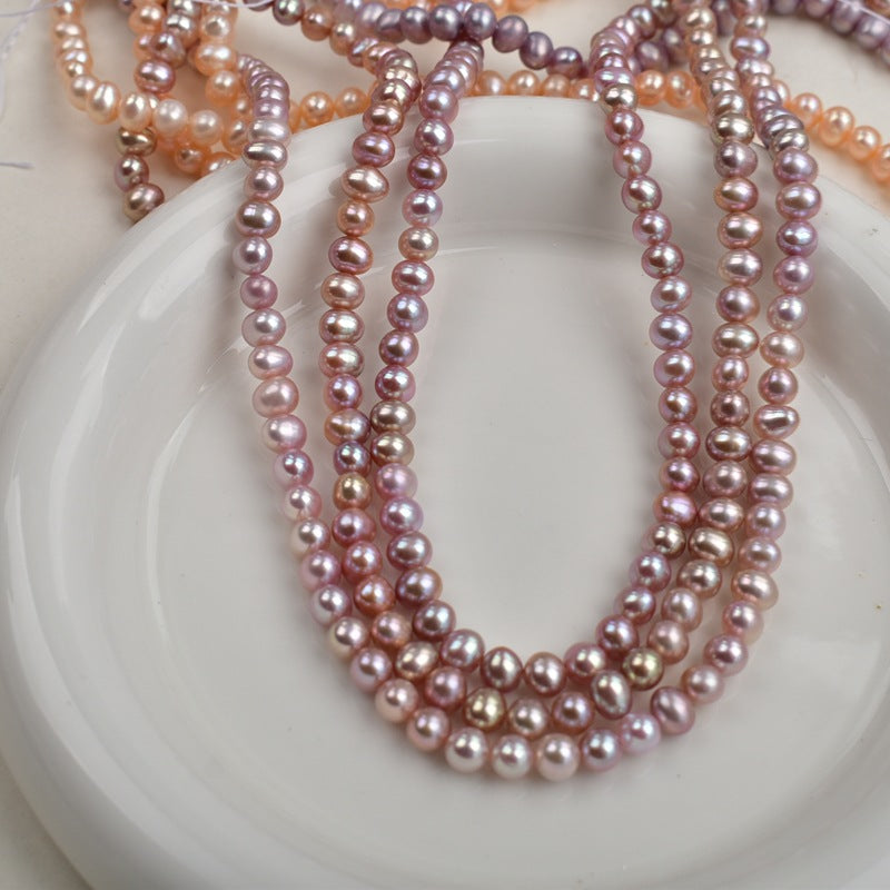 1183 Natural freshwater pearls 6-7mm strong light, loose beads DIY handmade necklace bracelet beaded material accessories