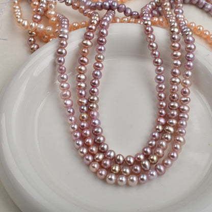 1183 Natural freshwater pearls 6-7mm strong light, loose beads DIY handmade necklace bracelet beaded material accessories