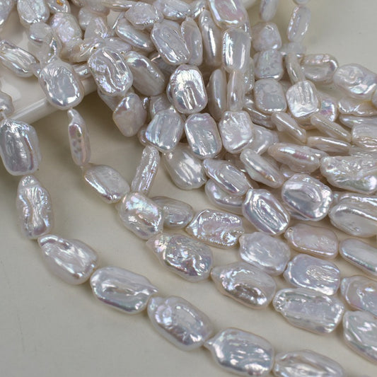 1073 Natural freshwater pearl cube loose beads 12-18mm