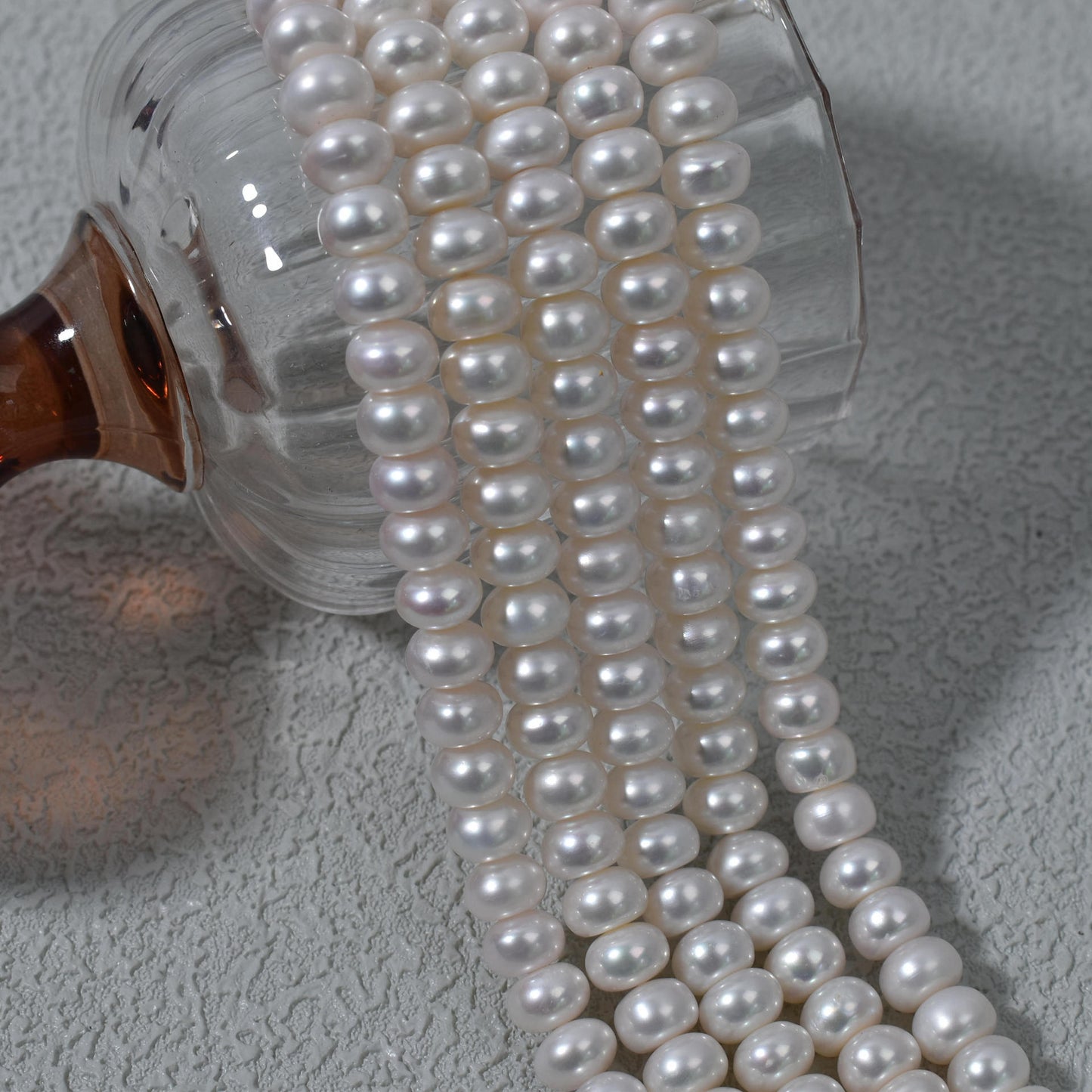 1245 9-10Mm flat beads work in progress DIY materials Natural freshwater pearls