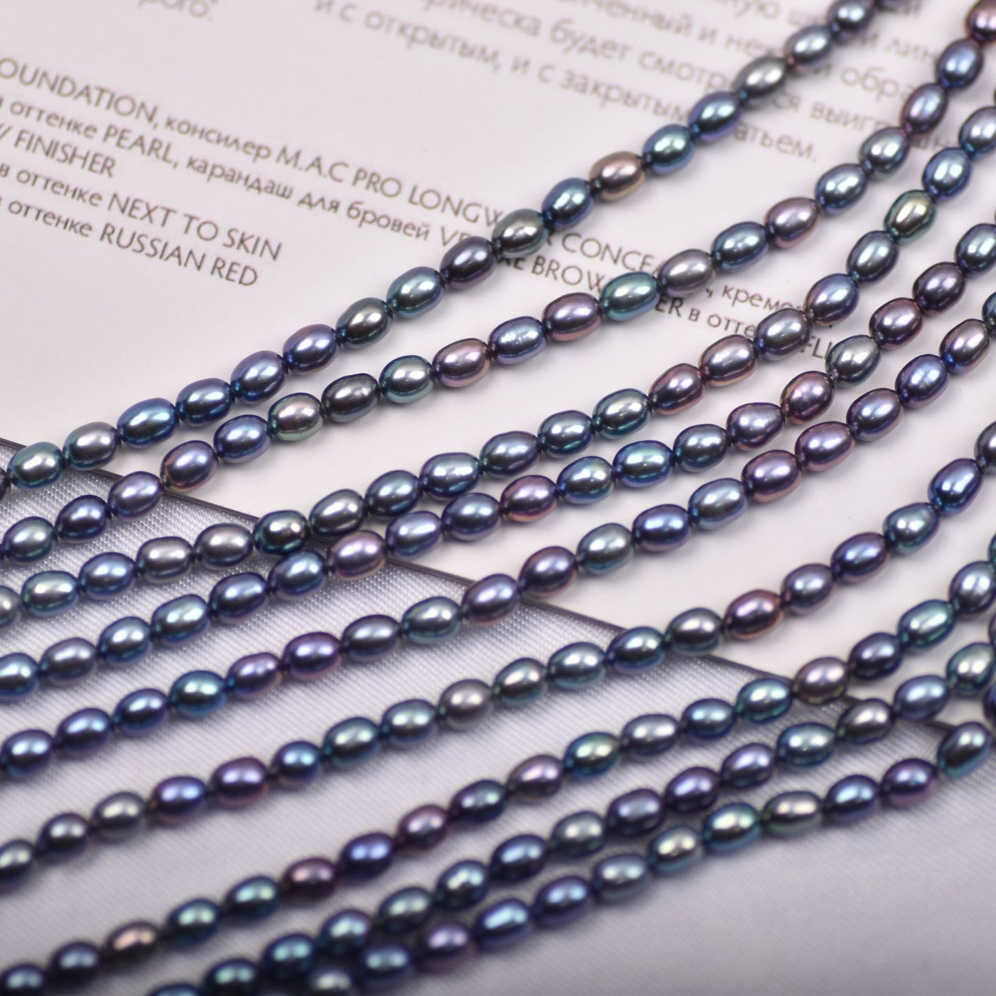 1051 Natural Freshwater Pearl Loose Beads DIY  Accessories 3-4mm Peacock Green Black Millet Beads Wholesale