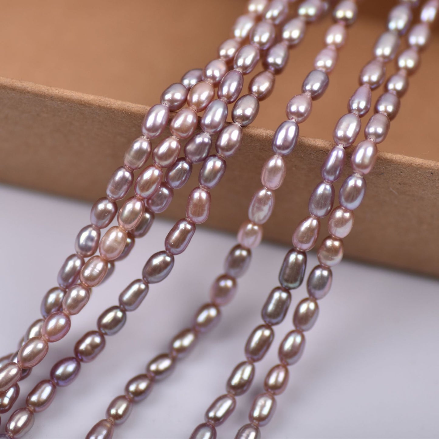 1039  mini beads 3.5mm white pink purple natural freshwater pearls