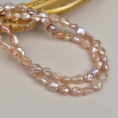 1103 Natural freshwater pearls 8-10mm irregular straight hole beads DIY