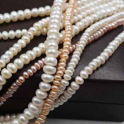 1228 natural freshwater pearls 5-9mm strong light flat beads DIY jewelry accessories handmade beaded loose beads