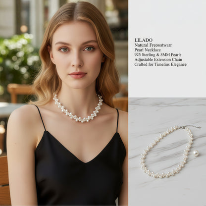 Pearl necklace woven choker