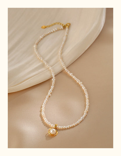 Natural freshwater pearl necklace women's fashion jewelry