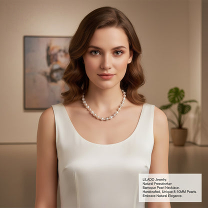 Natural Freshwater Pearl Necklace Baroque Mixed Color