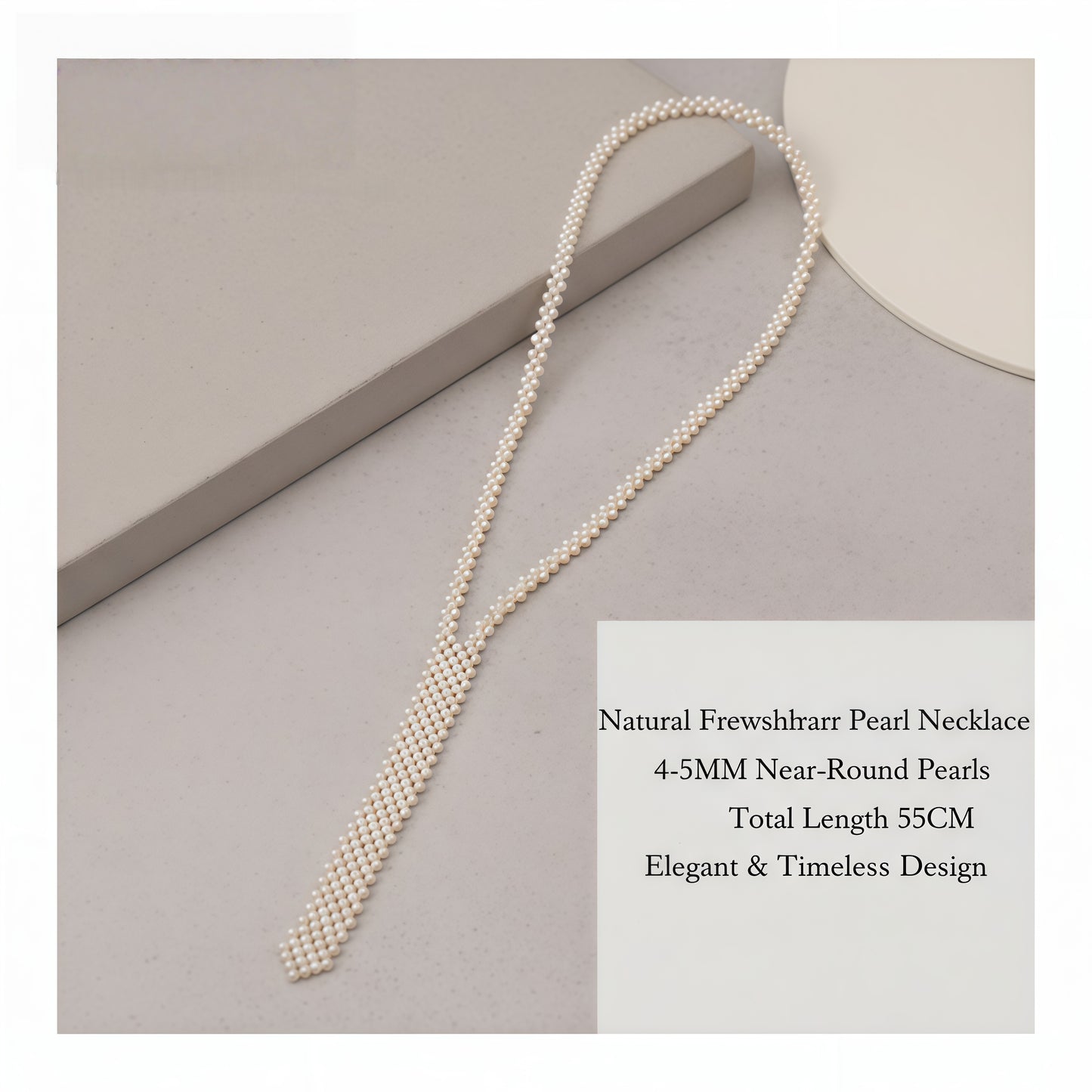 Natural Freshwater Pearl Necklace Tie