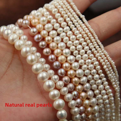1194 Nuclear-free natural freshwater pearls, near round pearls, loose beads, manufacturers wholesale DIY jewelry production materials
