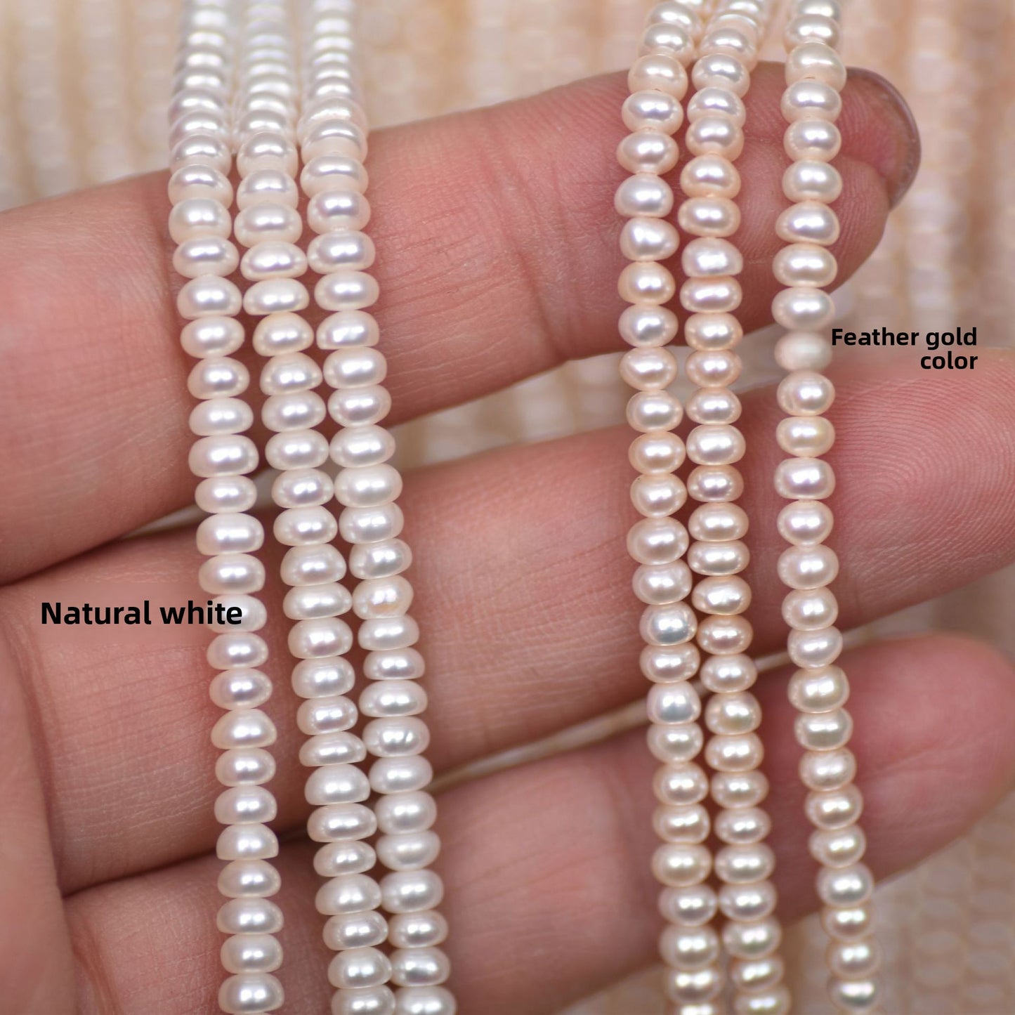 1217 good quality 3-4mm natural freshwater pearl DIY jewelry bead material wholesale