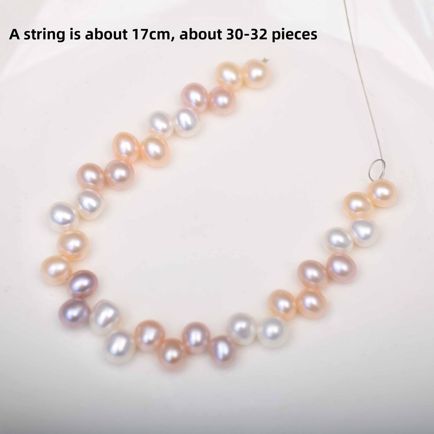 1002 Strong light Panax notogeng natural mixed color rice beads about 7-8mm natural freshwater pearls work in progress diy jewelry accessories