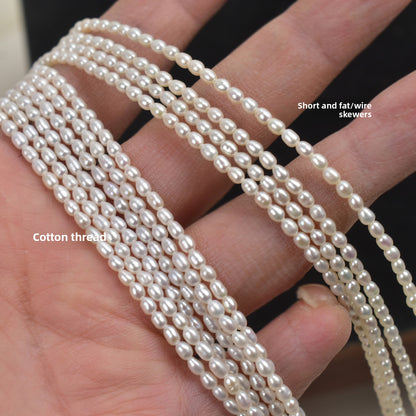 1035 2.5mm Mini Natural Freshwater Pearl  DIY Loose Bead Jewelry Accessories